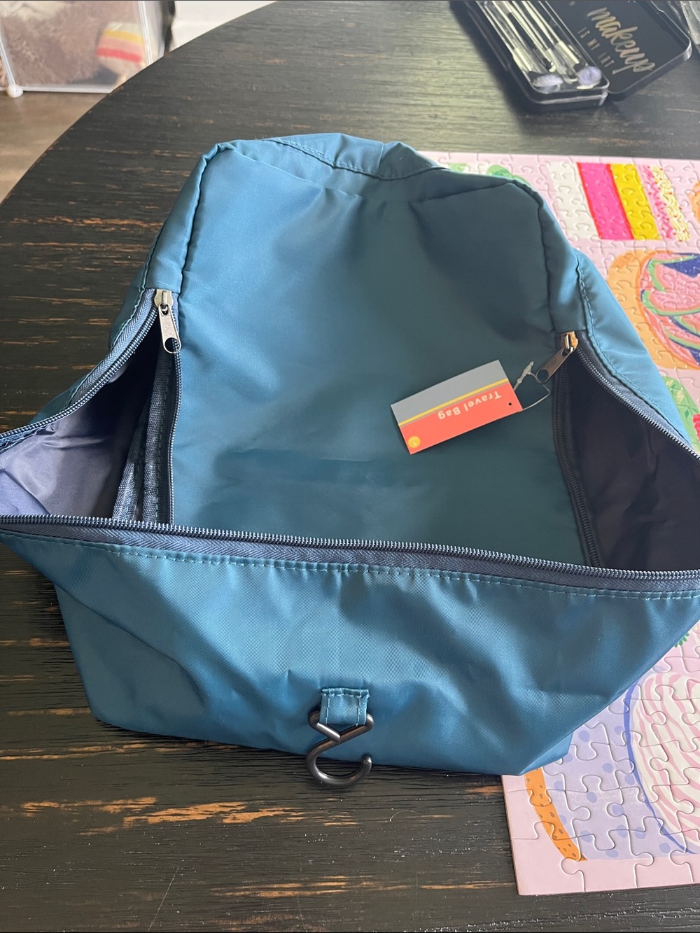 Teal Travel Duffle Bag - Lightweight Weekender with travel necessities